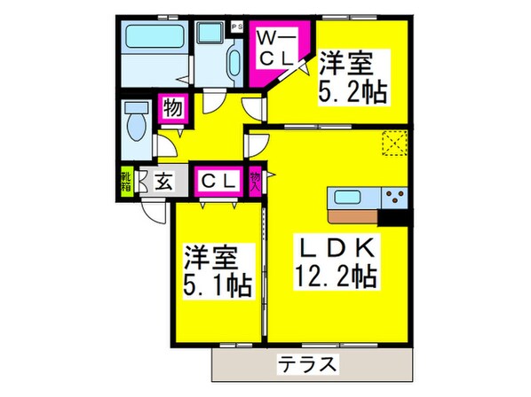 エスポワールの物件間取画像